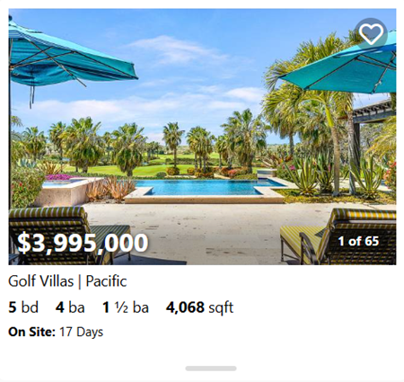 5-bedroom villa with tropical landscaping, large pool, and views of the golf course in Pacific-side Golf Villas – 4,068 sqft, $3.995M