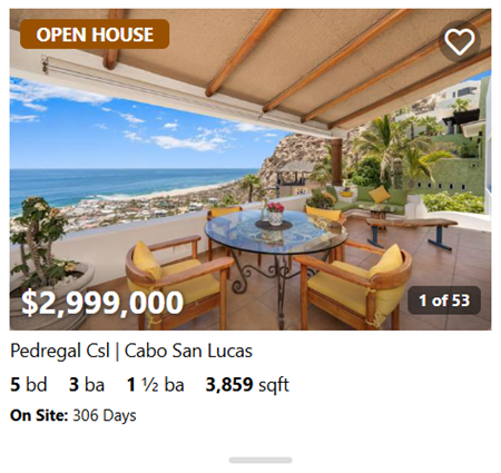 5-bedroom villa in Pedregal with covered oceanview patio, terracotta accents, and panoramic coastline views – 3,859 sqft, $2.999M