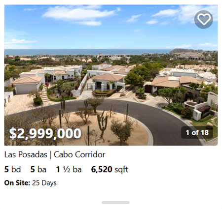 5-bedroom estate in Las Posadas with panoramic ocean views, desert landscaping, and luxury details – 6,520 sqft, $2.999M