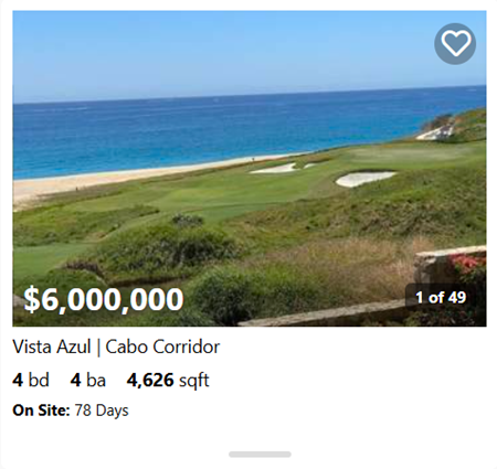 Luxury Cabo Del Sol real estate with oceanfront golf views in Vista Azul, Cabo Corridor